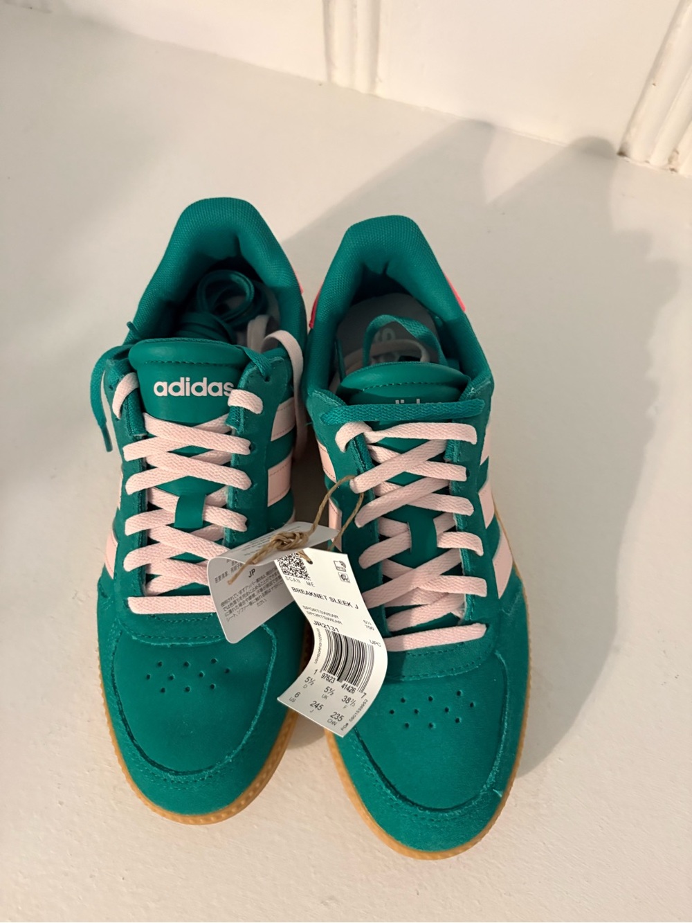 adidas Women’s Teal with Pink Accent Sneakers
